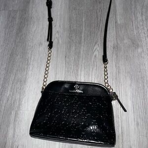 Nanette Lepore Black Crossbody Bag with Gold Chain